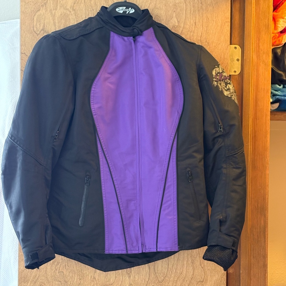 Purple and Black Women's Jacket